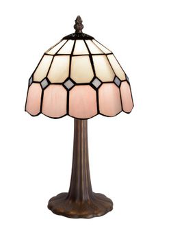 Tiffany Table Lamp Pink Series Diameter 20cm Tiffan and Light