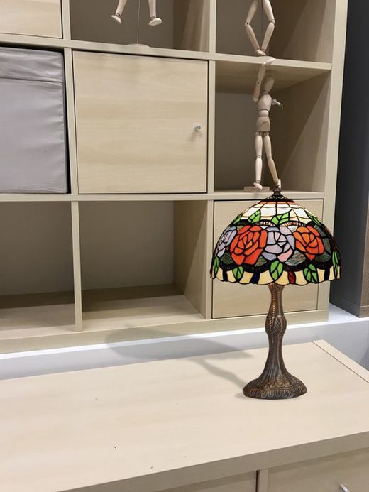 Tiffany Table Lamp Series Rosy Diameter 20cm Tiffan and Light