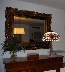 Tiffany Table Lamp Series Rosy Diameter 40cm Tiffan and Light