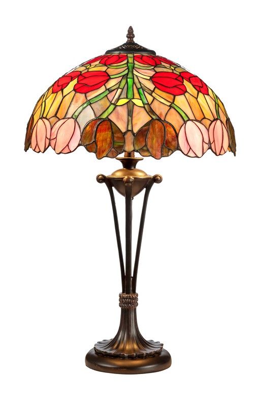 Lámpara De Sobremesa Tiffany Serie Thor Diámetro 40cm con gran base de Artistartal de americano alta calidad modernista