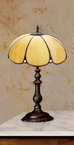 Lámpara De Sobremesa Tiffany Serie Virginia Diámetro 30cm Tiffan y Luz