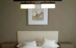 Tiffany larger ceiling lamp with 2 lampshades Aedos Series