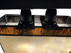 Tiffany smaller ceiling lamp with 2 lampshades Aedos Series