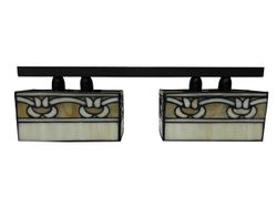 Tiffany smaller ceiling lamp with 2 lampshades Atenea Series