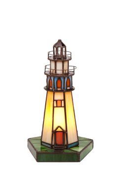 Lámpara Faro Tiffany con bombilla Led de Tiffan y Luz Alto 27cm