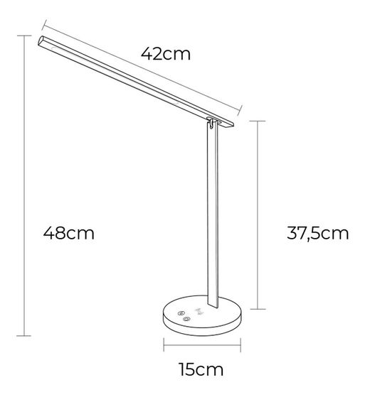 Mobile flexo lamp with wooden base