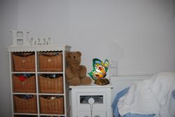 Tiffany Blue Tiffany Lampada Farfalla e Luce Altezza 26cm