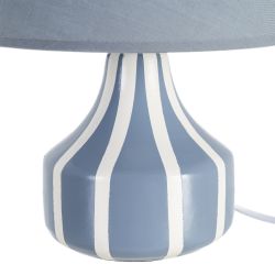 Blue ceramic-fabric table lamp 22 x 22 x 30 cm