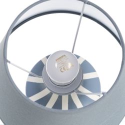 Blue ceramic-fabric table lamp 22 x 22 x 30 cm