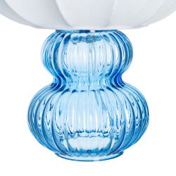Blue crystal-fabric table lamp 21 x 21 x 25.50 cm