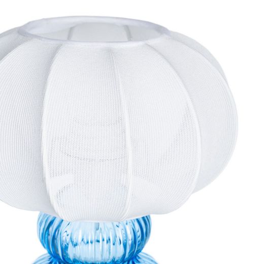 Blue crystal-fabric table lamp 21 x 21 x 25.50 cm