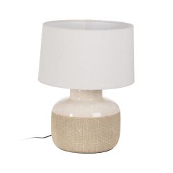 Beige ceramic table lamp, lighting, 43 x 43 x 56 cm