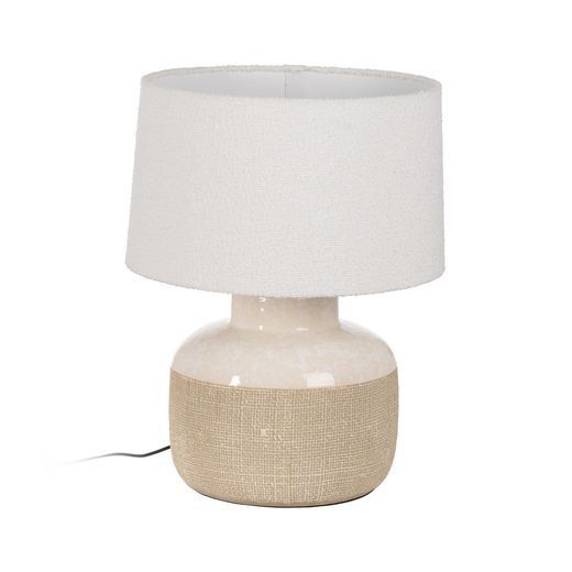 Beige ceramic table lamp, lighting, 43 x 43 x 56 cm