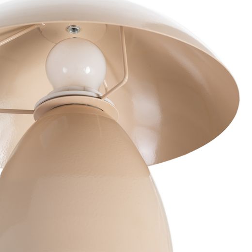 Beige metal table lamp 24 x 24 x 25.50 cm