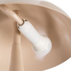 Beige metal table lamp 25 x 25 x 27.50 cm