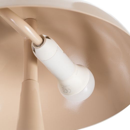 Beige metal table lamp 25 x 25 x 27.50 cm