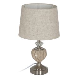 Beige-silver ceramic-metal table lamp 27 x 27 x 44 cm