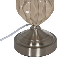 Beige-silver ceramic-metal table lamp 27 x 27 x 44 cm