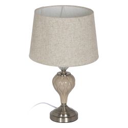 Beige-silver ceramic-metal table lamp 30 x 30 x 48 cm