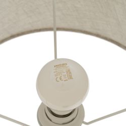 Beige-silver ceramic-metal table lamp 30 x 30 x 48 cm
