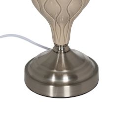 Beige-silver ceramic-metal table lamp 30 x 30 x 48 cm