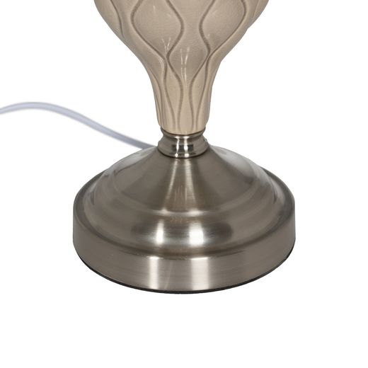 Beige-silver ceramic-metal table lamp 30 x 30 x 48 cm