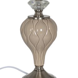 Beige-silver ceramic-metal table lamp 30 x 30 x 48 cm