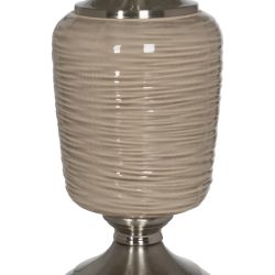 Beige-silver ceramic-metal table lamp 31.50 x 31.50 x 54 cm