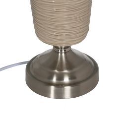 Beige-silver ceramic-metal table lamp 31.50 x 31.50 x 54 cm