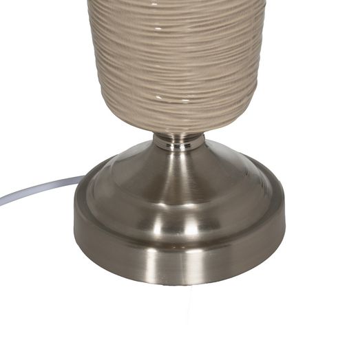 Beige-silver ceramic-metal table lamp 31.50 x 31.50 x 54 cm