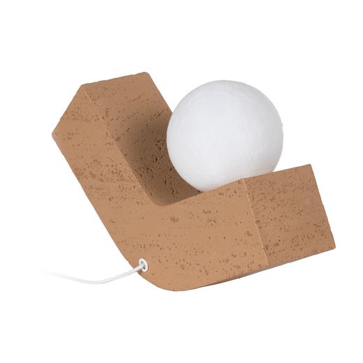 Beige polyresin table lamp 29 x 9.50 x 19.50 cm