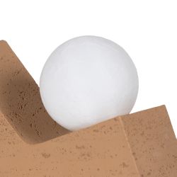 Beige polyresin table lamp 29 x 9.50 x 19.50 cm