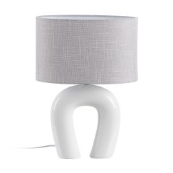 White ceramic table lamp, lighting, 35 x 20 x 50 cm
