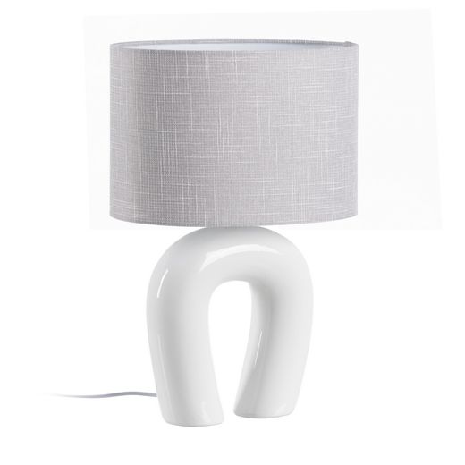 White ceramic table lamp, lighting, 35 x 20 x 50 cm
