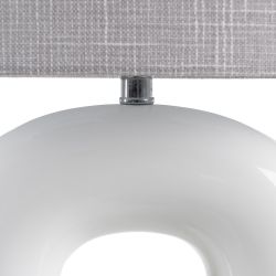 White ceramic table lamp, lighting, 35 x 20 x 50 cm