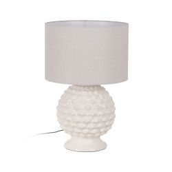 White ceramic table lamp, lighting, 38 x 38 x 58.50 cm