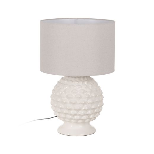 White ceramic table lamp, lighting, 38 x 38 x 58.50 cm