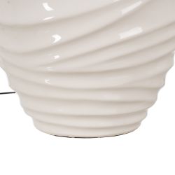 White ceramic table lamp, lighting, 38 x 38 x 67 cm
