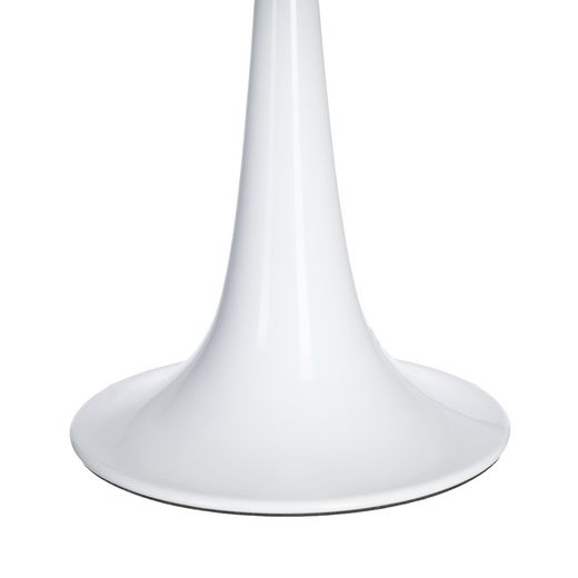White glass and metal table lamp, 25.50 x 25.50 x 25 cm