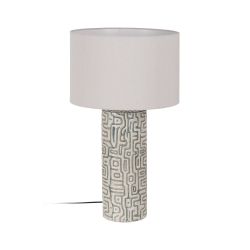 White-grey ceramic table lamp 42 x 42 x 73 cm