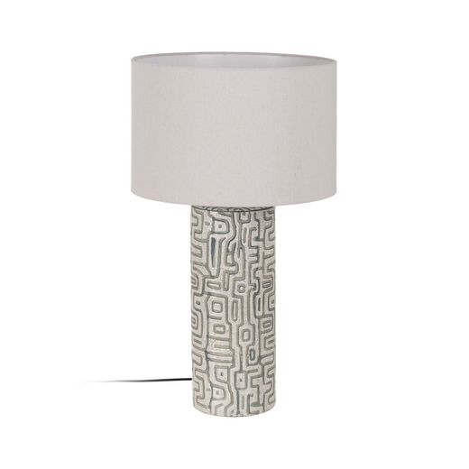 White-grey ceramic table lamp 42 x 42 x 73 cm