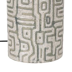 White-grey ceramic table lamp 42 x 42 x 73 cm