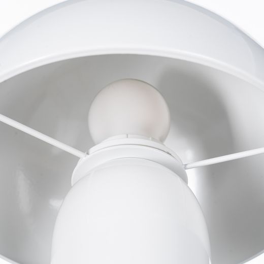 White metal table lamp 20 x 20 x 24.50 cm