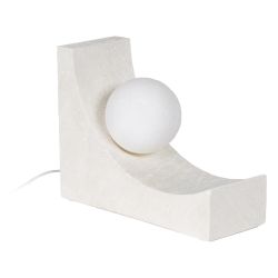 White polyresin table lamp 26.50 x 10 x 19.50 cm