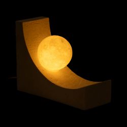 White polyresin table lamp 26.50 x 10 x 19.50 cm