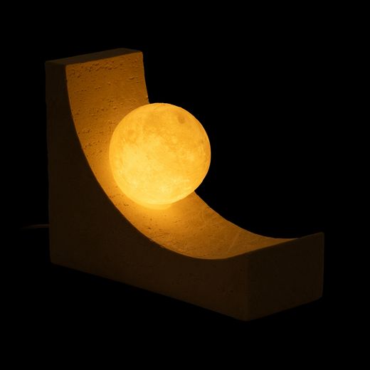 White polyresin table lamp 26.50 x 10 x 19.50 cm