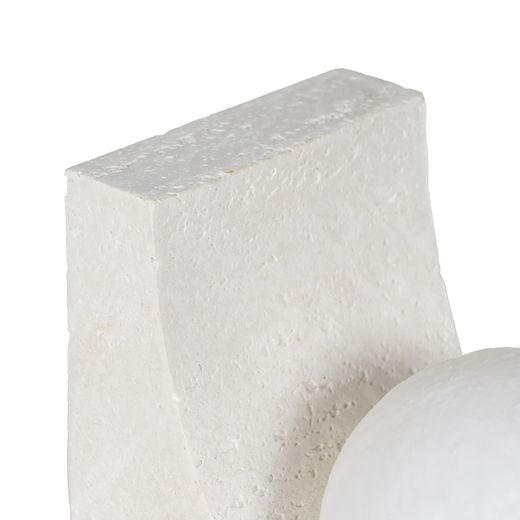 White polyresin table lamp 26.50 x 10 x 19.50 cm