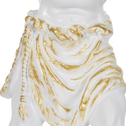 White resin table lamp 18 x 17 x 44 cm