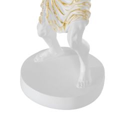 White resin table lamp 18 x 17 x 44 cm