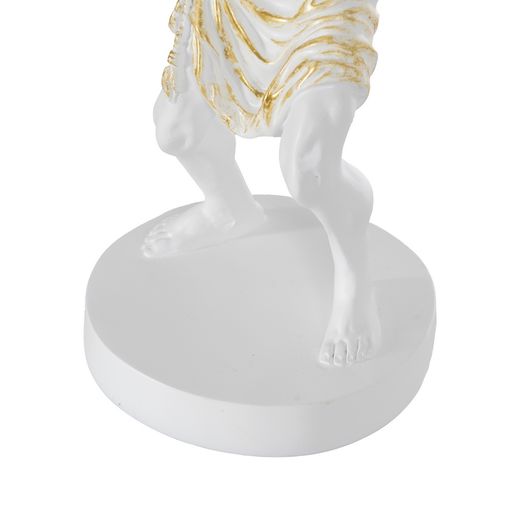 White resin table lamp 18 x 17 x 44 cm